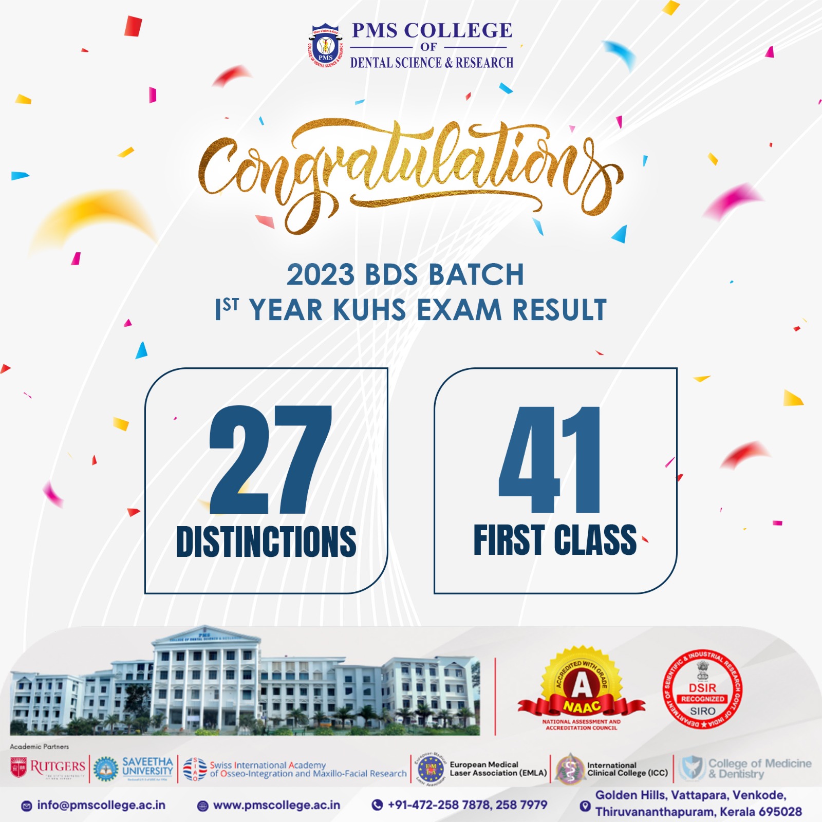 Congratulations to BDS Batch 2023